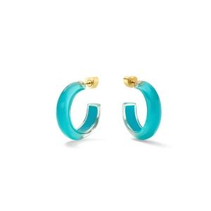 Alison Lou LOUCITE Small Jelly Hoops in Calypso